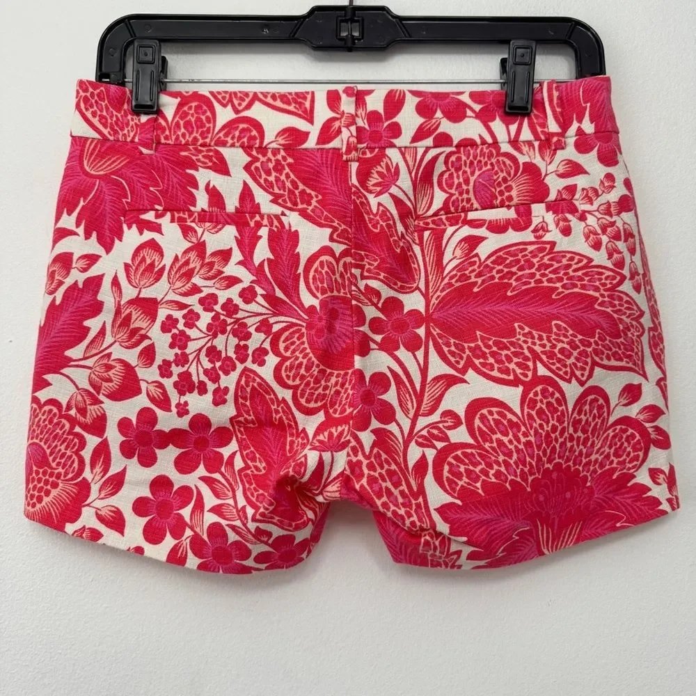J. Crew Pink Floral Pattern Textured Shorts size 00 - Picture 2 of 9